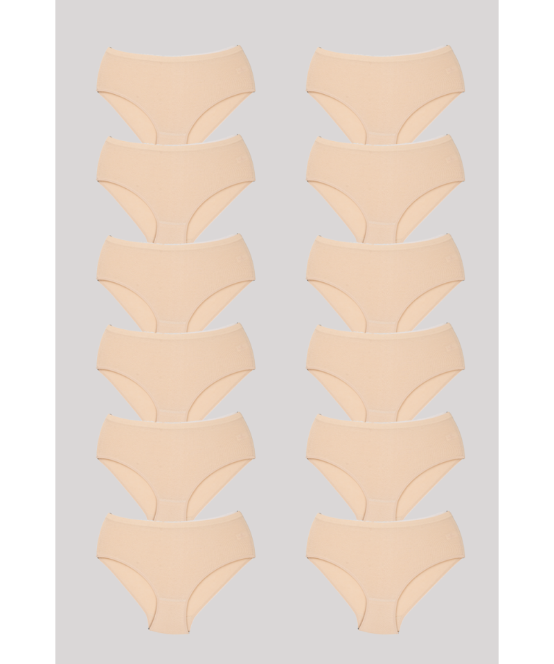شد 6 حبة كيلوت نسائي ( هاف حفر ) قطن سميك صناعة تركية ماركة جيلان قطن 100% كود 106