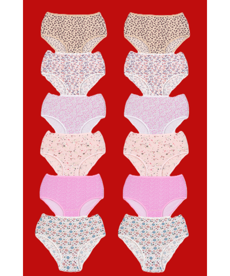 شد 6 حبة كيلوت نسائي صناعة تركية ماركة جيلان مزهر قطن 100% كود 144 شد 6 حبة كيلوت نسائي صناعة تركية ماركة جيلان مزهر قطن 100% كود 144