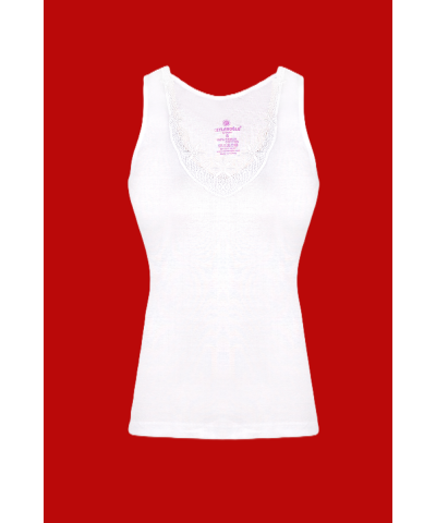 شد 6 حبة فانيلة صناعة تركية ماركة جيلان قطن 100% علاقي مع تطريز واسع ع الرقبة كود 166