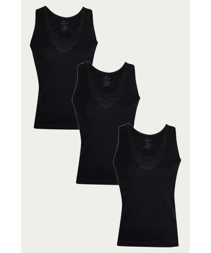 شد 6 حبة فانيلة صناعة تركية ماركة جيلان قطن 100% علاقي مع تطريز واسع ع الرقبة كود 166