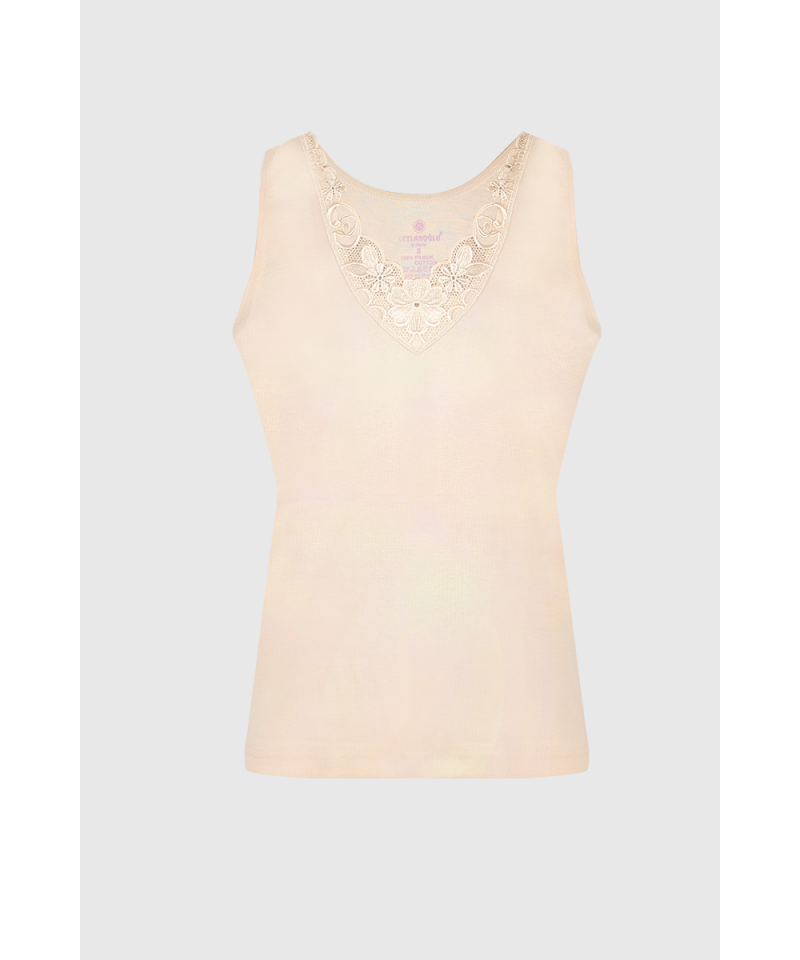 شد 6 حبة فانيلة صناعة تركية ماركة جيلان قطن 100% علاقي مع تطريز واسع ع الرقبة كود 166