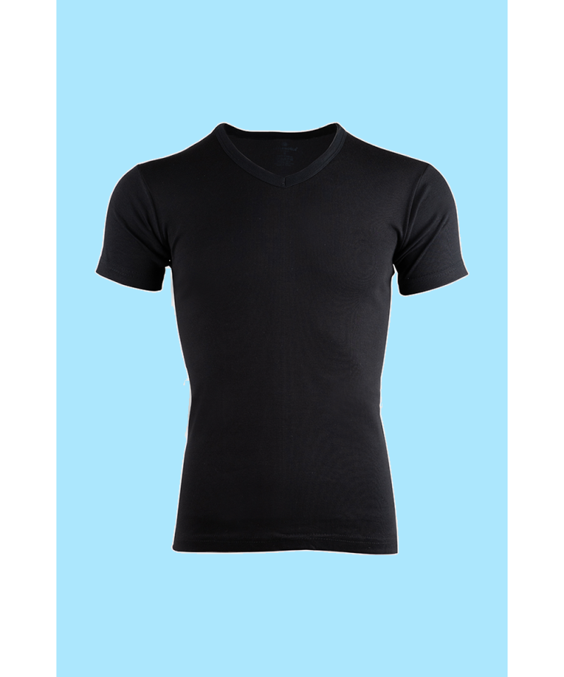 شد 6 حبة فانيلة نص كم ستريش رقبة V  ستريش صناعة تركية ماركة جيلان قطن 100% كود 1047