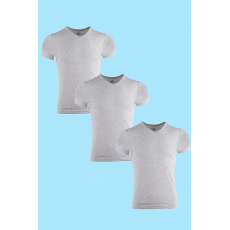 شد 6 حبة فانيلة نص كم ستريش رقبة V  ستريش صناعة تركية ماركة جيلان قطن 100% كود 1047