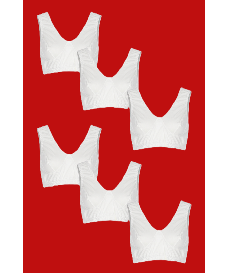 شد 6 حبة حمالات نسائية قطن 100% صناعة تركية ماركة جيلان كود 270