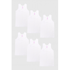 شد 6 حبة فانيلة بناتي قطن 100% صناعة تركية ماركة جيلان كود 326