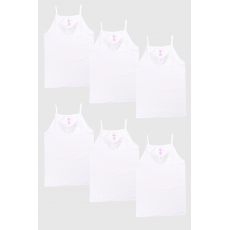 شد 6 حبة فانيلة بناتي قطن 100% صناعة تركية ماركة جيلان كود 334