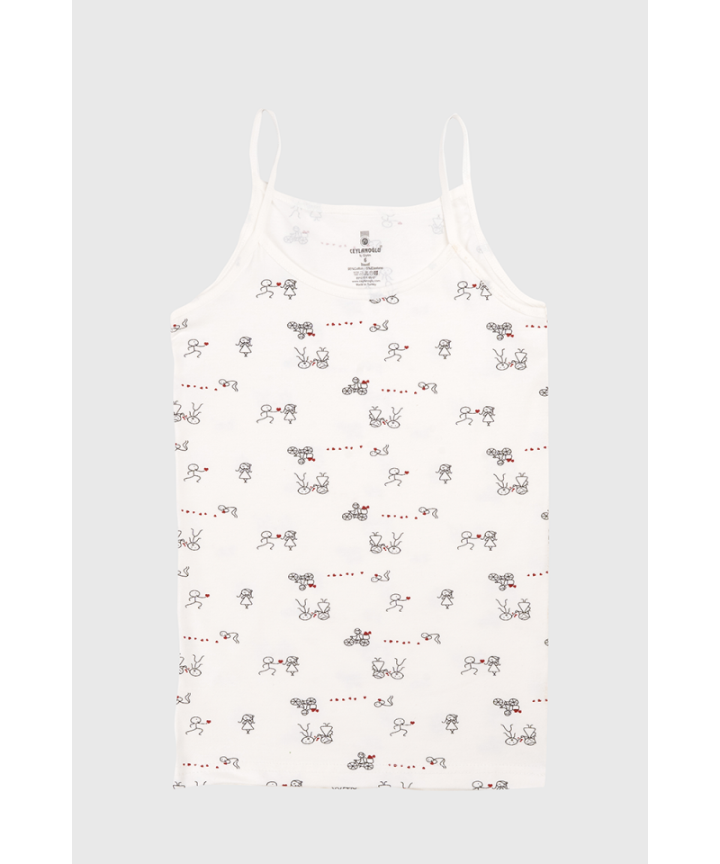 شد 6 حبة فانيلة بناتي قطن 100% صناعة تركية ماركة جيلان كود 336