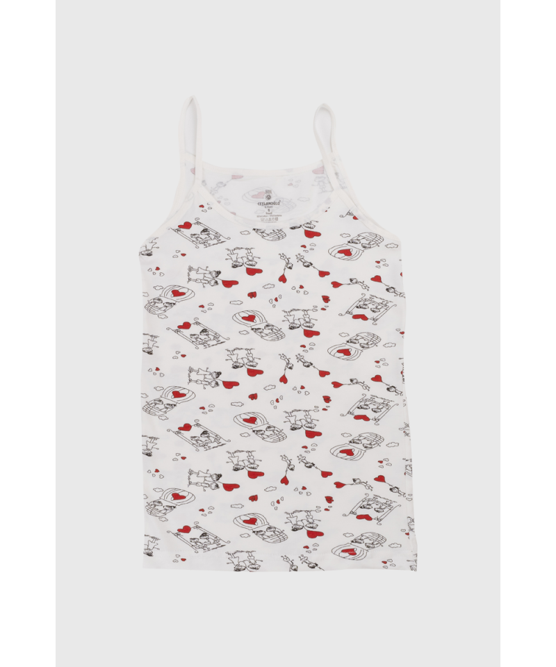 شد 6 حبة فانيلة بناتي قطن 100% صناعة تركية ماركة جيلان كود 336