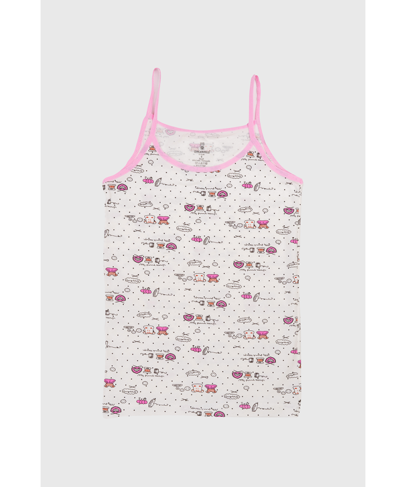 شد 6 حبة فانيلة بناتي قطن 100% صناعة تركية ماركة جيلان كود 336