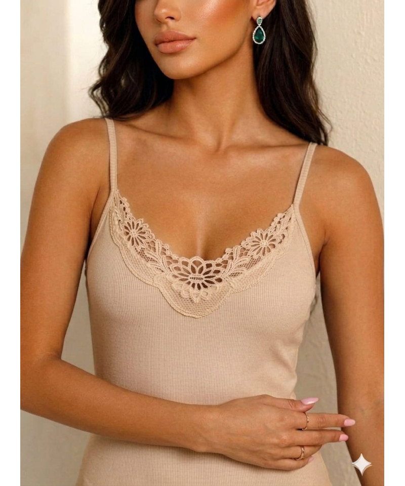 شد 6 حبة فانيلة صناعة تركية ماركة جيلان قطن 100% خيط مع دانتيل كود 182