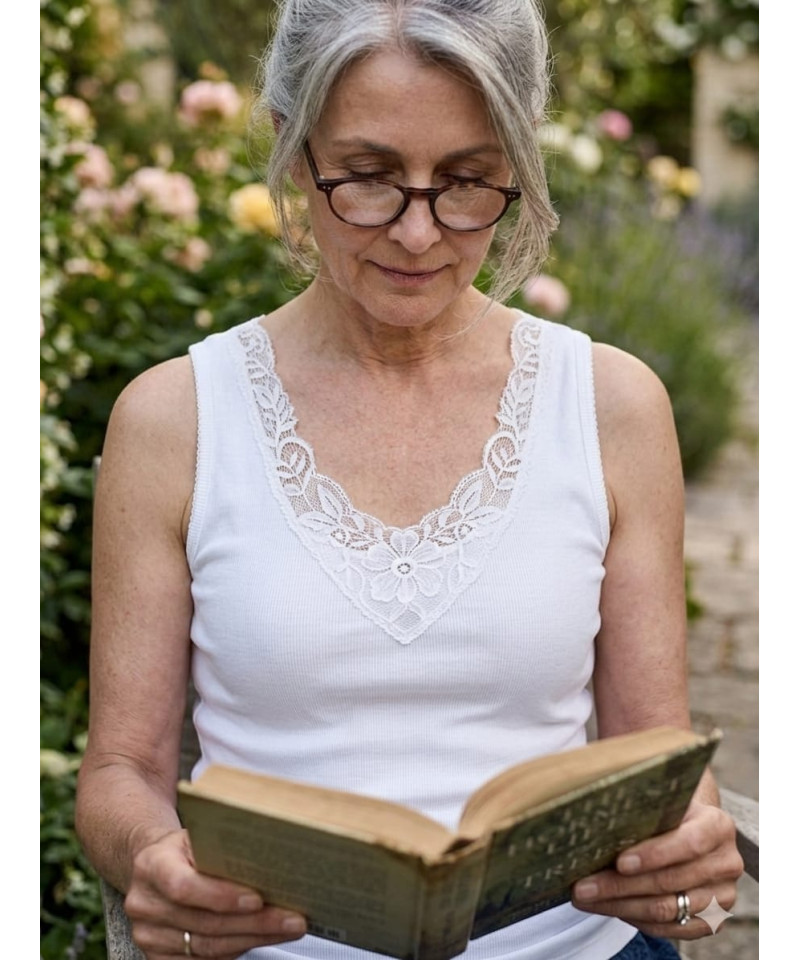 شد 6 حبة فانيلة صناعة تركية ماركة جيلان قطن 100% علاقي مع تطريز واسع ع الرقبة كود 166