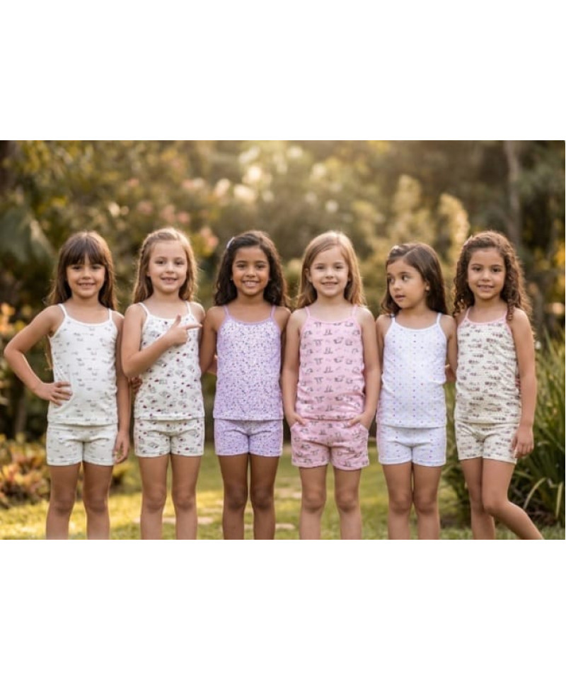 شد 6 حبة فانيلة بناتي قطن 100% مصناعة تركية ماركة جيلان كود 348