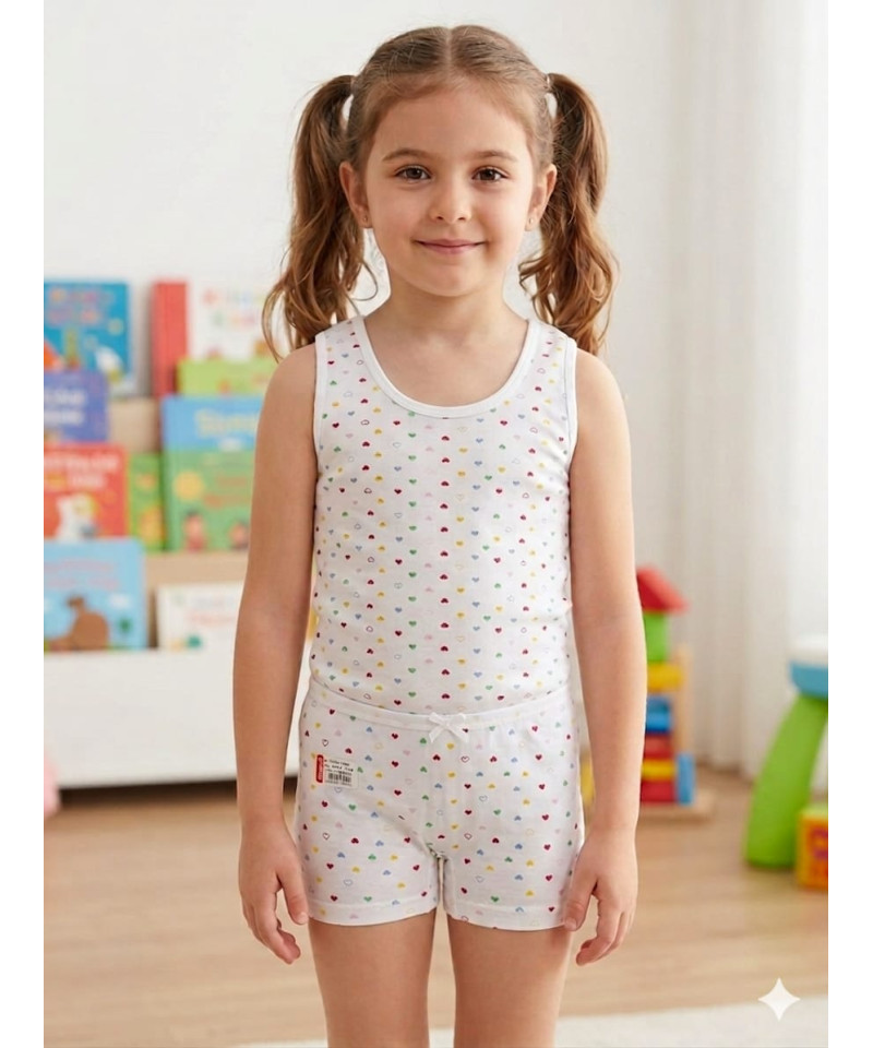 شد 6 حبة فانيلة بناتي قطن 100% مصناعة تركية ماركة جيلان كود 348