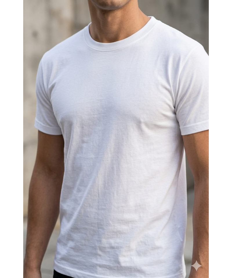 شد 6 حبة فانيلة قطن 100% رقبة خناقي صناعة تركية ماركة جيلان كود 005