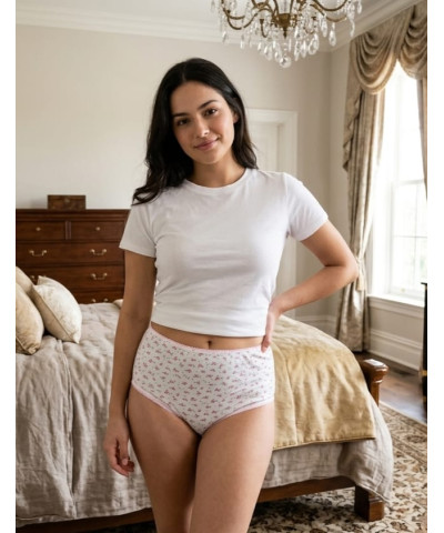 شد 6 حبة كيلوت نسائي مزهر قطن 100% صناعة تركية ماركة جيلان كود 111