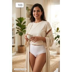 شد 6 حبة كيلوت نسائي ( هاف حفر) قطن تركي مخرم صناعة تركية ماركة جيلان قطن 100% كود 103