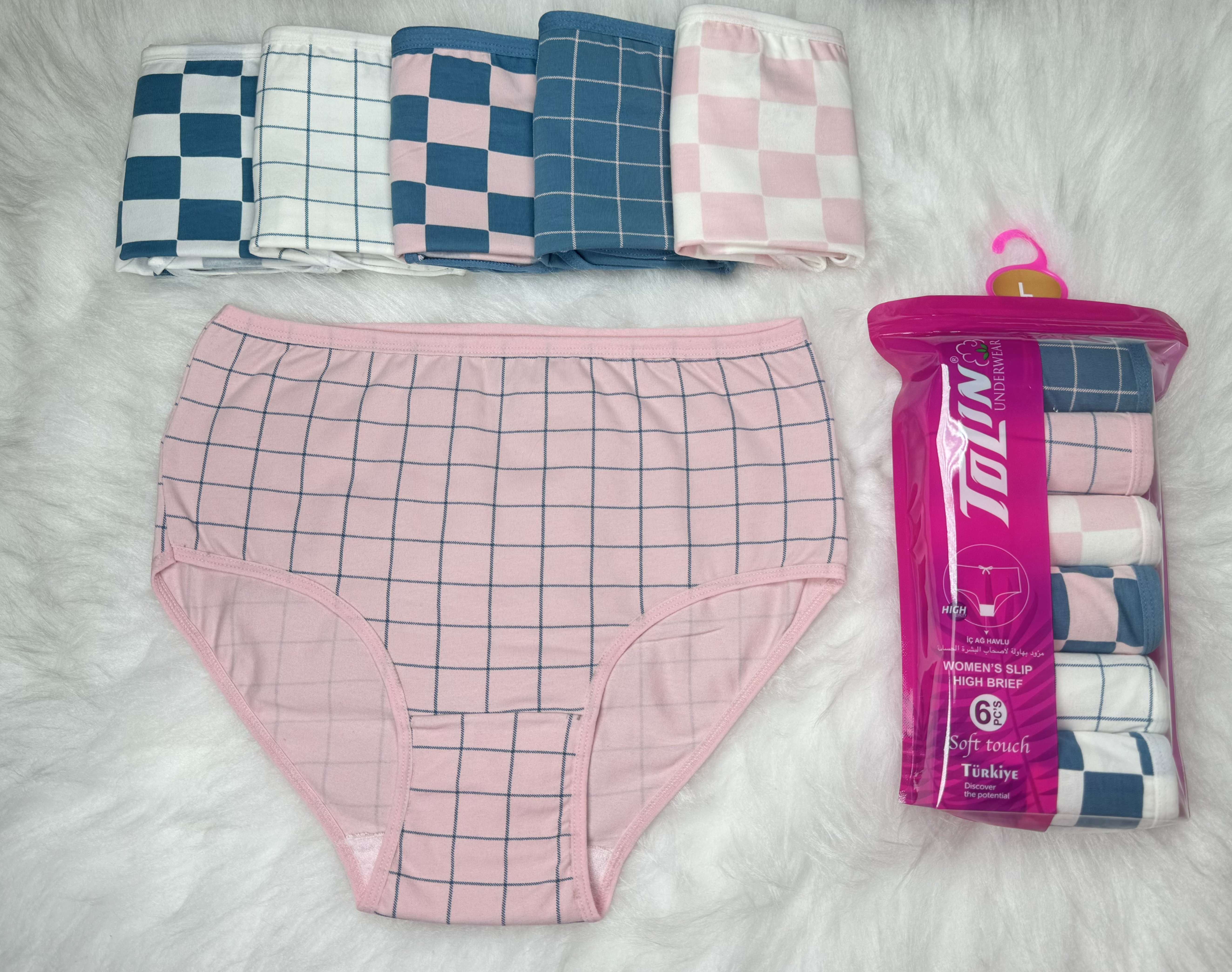 شد 6 حبة كيلوت نسائي ماركة تولين صناعة تركية قطن 100% كود 2186204