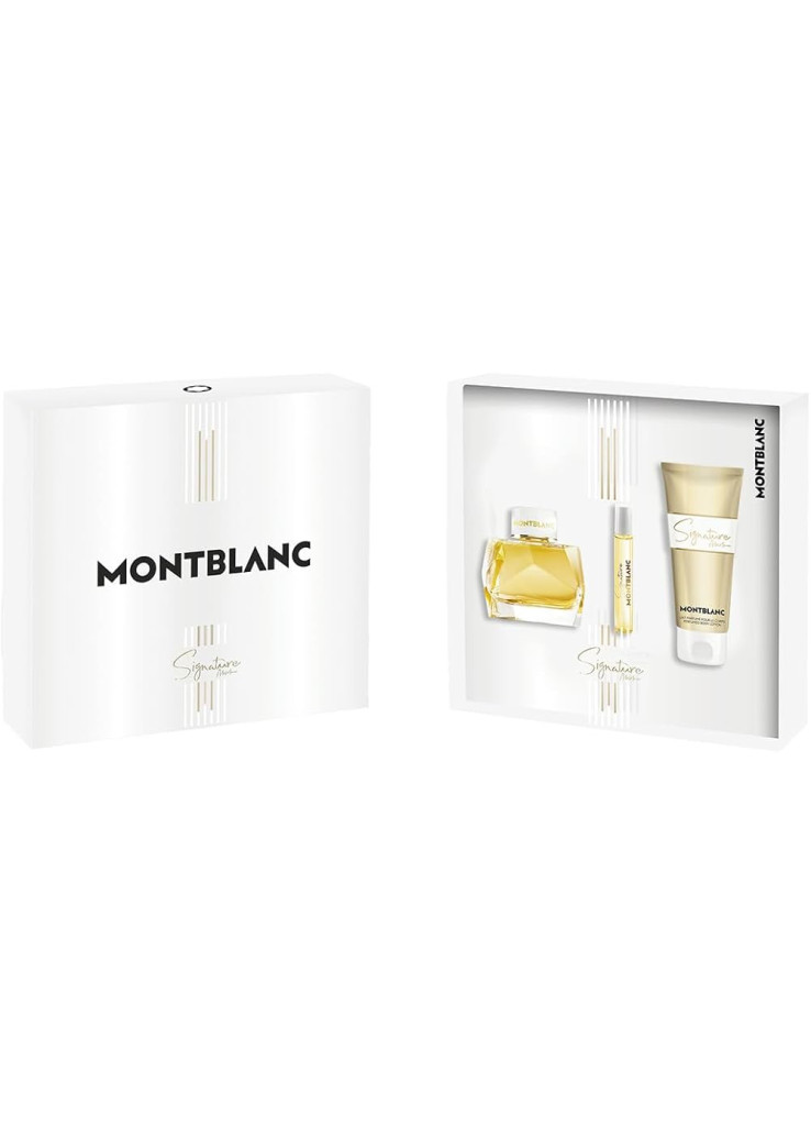 طقم مون بلان سيجنتشر أبسولو (نسائي) - أو دي بارفيوم (90 مل + لوشن جسم 100 مل + ميني 7.5 مل)