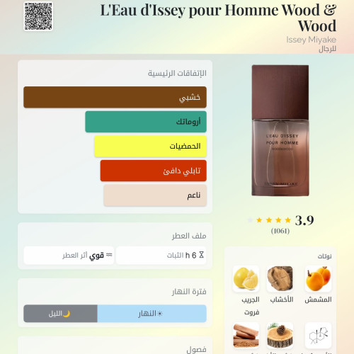  إيسي مياكي وود آند وود إنتنس رجالي بارفيوم 100مل