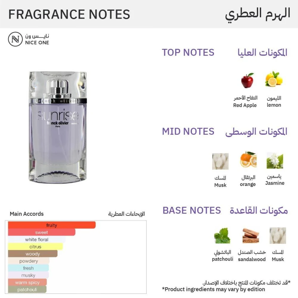 عطر سنرايز من فرانك اوليفير للنساء - او دو تواليت |  75ml