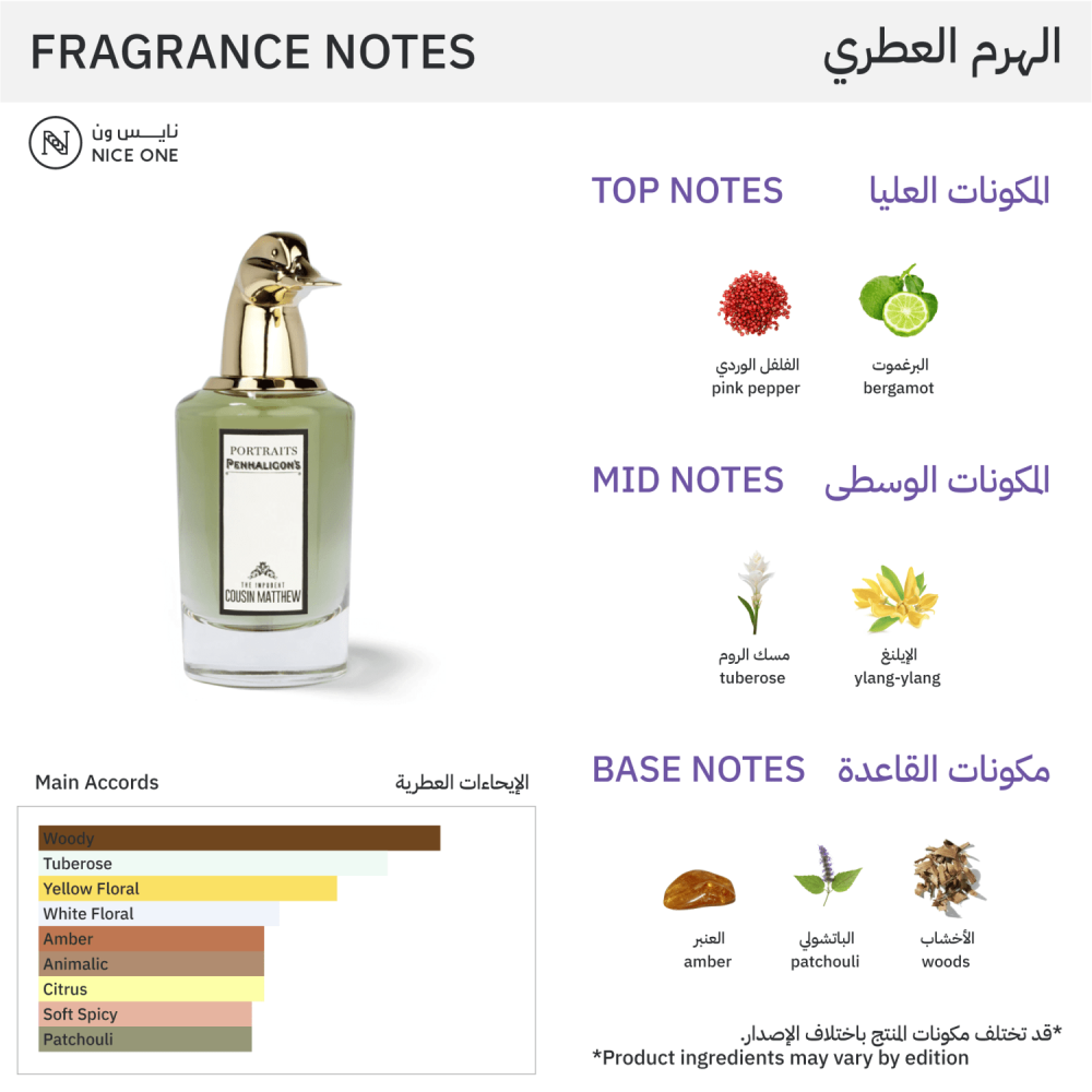 Penhaligons Portraits Cousin Matthew For Men - 75ml - Eau de Parfum | Penhaligons Portraits Cousin Matthew For Men - 75ml - Eau de Parfum |