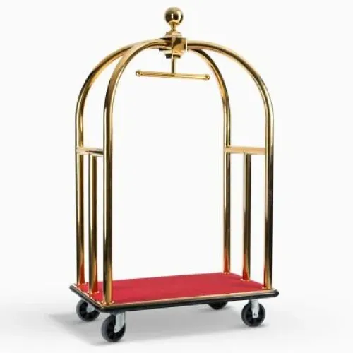 عربة نقل حقائب فندقية ذهبي كبير