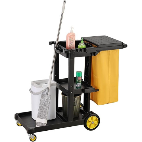 عربة تنظيف بلاستيكية