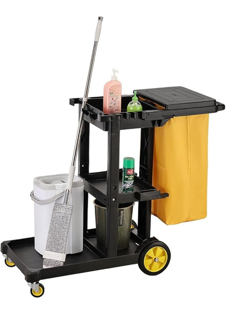 عربة تنظيف بلاستيكية