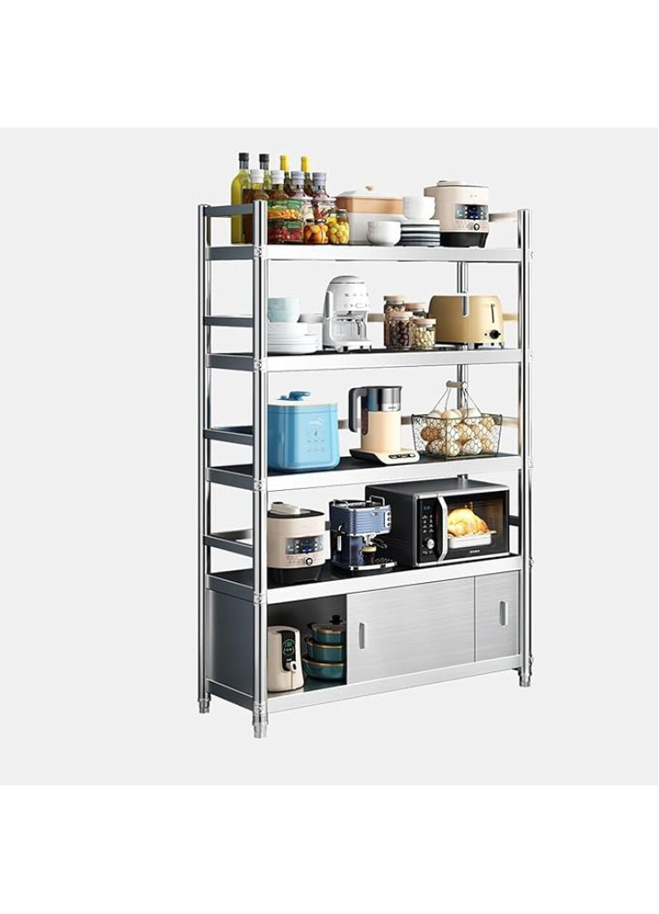 طاولة متينه من الستانلس مع خزانه - وحدة رفوف