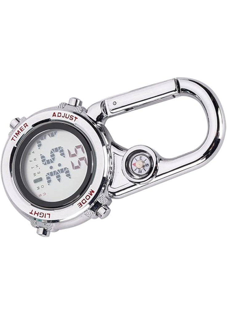 ساعة يد كوارتز للرجال والنساء من اون بابزيم وحزام للاطباء والممرضات والطهاة والمشي لمسافات طويلة والتسلق بلون فضي قرمزي ساعة يد كوارتز للرجال والنساء من اون بابزيم وحزام للاطباء والممرضات والطهاة والمشي لمسافات طويلة والتسلق بلون فضي قرمزي