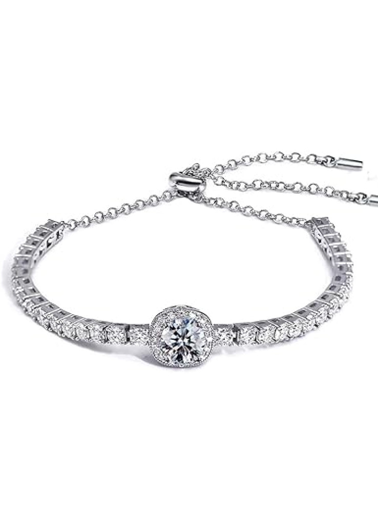 إسورة من فيك فيز للنساء، مصنوعة من الفضة، بلون فضي وتصميم عصري، مقاس قابل للتعديل