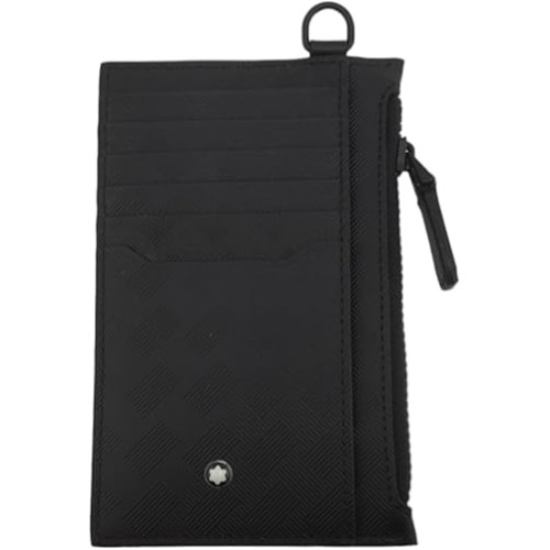 محفظة من مونبلان مصنوعة من الجلد للجنسين، بتصميم عصري باللون الأسود، مع 8 فتحات للبطاقات وجيب بسحاب محفظة من مونبلان مصنوعة من الجلد للجنسين، بتصميم عصري باللون الأسود، مع 8 فتحات للبطاقات وجيب بسحاب
