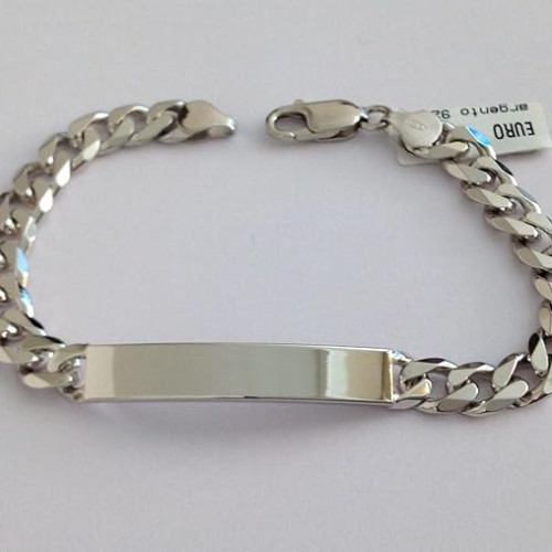 جوجو سوار للرجال من الفضة الاسترلينية عيار 925 مع لوحة جوجو سوار للرجال من الفضة الاسترلينية عيار 925 مع لوحة