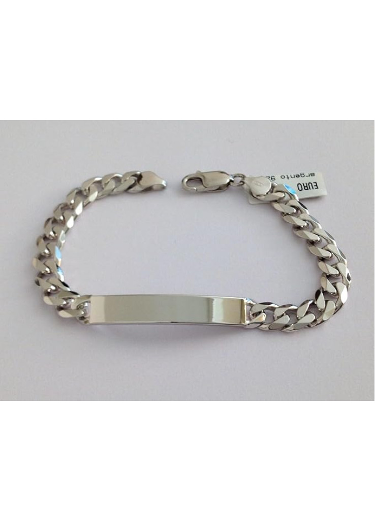 جوجو سوار للرجال من الفضة الاسترلينية عيار 925 مع لوحة