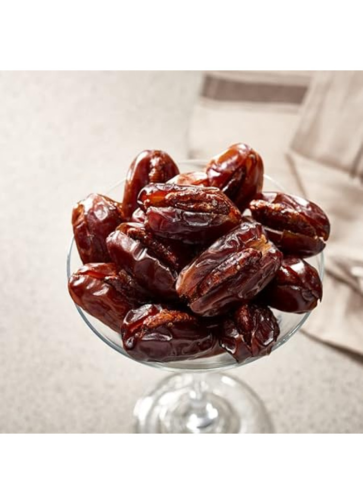 تمر خضري عضوي فاخر محشو بجوز البقان بالكراميل من بتيل