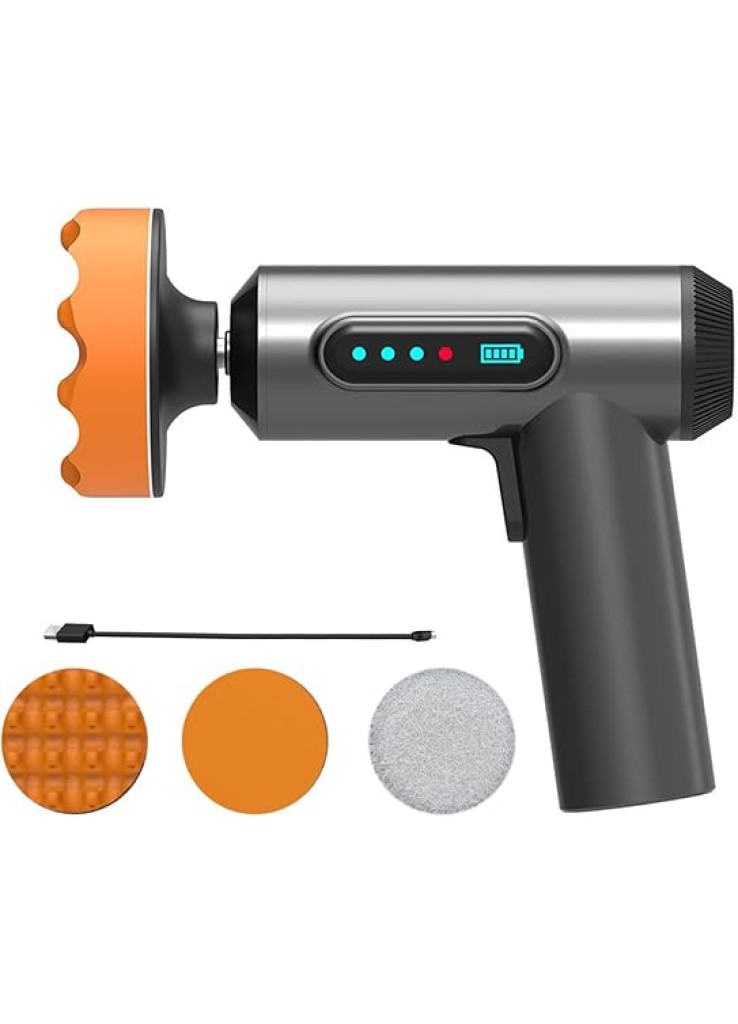 ماكينة تلميع لاسلكية للسيارة، مجموعة تلميع السيارة اللاسلكية، مجموعة تلميع كهربائية محمولة، شحن USB، شاشة رقمية لتفاصيل السيارة المنزلية/إزالة الخدوش بالشمع