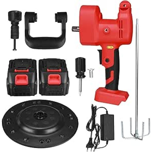 اداة تلميع كهربائية لاسلكية للسيارة بقدرة 1700 واط من سوسيج، اداة صقل الاسمنت والهاون والجدران، خلاط خرسانة محمول مع بطارية قابلة لاعادة الشحن للقارب وتلميع السيارات والشمع (اللون: 2 بي