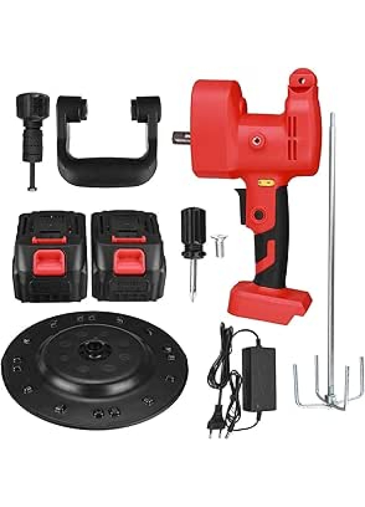 اداة تلميع كهربائية لاسلكية للسيارة بقدرة 1700 واط من سوسيج، اداة صقل الاسمنت والهاون والجدران، خلاط خرسانة محمول مع بطارية قابلة لاعادة الشحن للقارب وتلميع السيارات والشمع (اللون: 2 بي