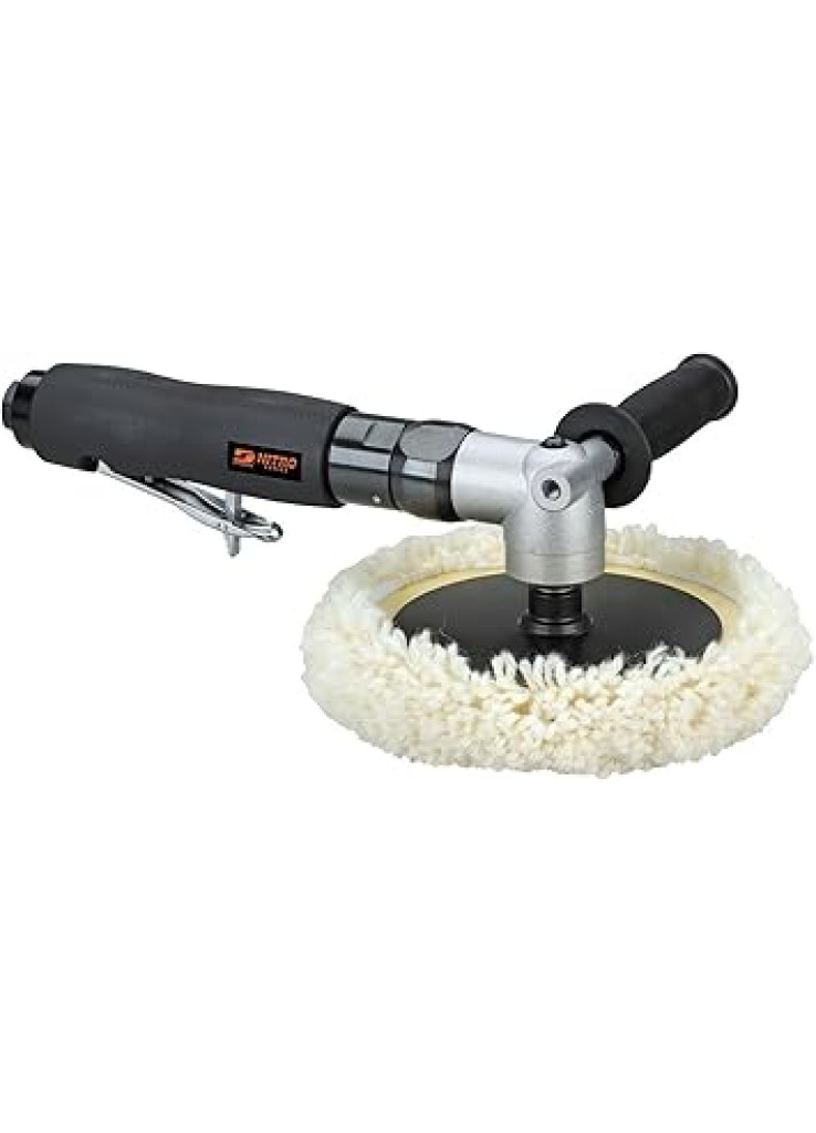 داينا بريد (RB1) عازل/ملمع بزاوية قائمة 8 انش | عمود دوران 5/8 انش-11، محرك هوائي متغير السرعة 2800 دورة في الدقيقة | يقبل وسادات التلميع بقطر 5 انش الى 8 انش