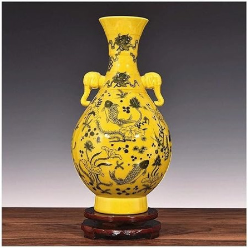 مزهريات بورسلين من السيراميك للمنزل والمكتب وطاولة القهوة وسطح الطاولة بتصميم عتيق من البورسلين لغرفة المعيشة والمكتب، مزهرية زخرفية، ايه