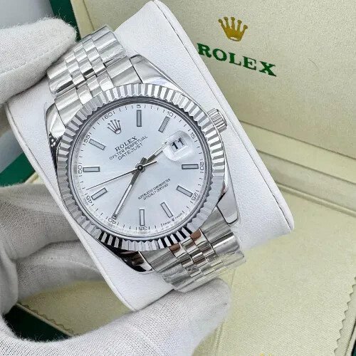 ساعة رولكس سلفر رجالي