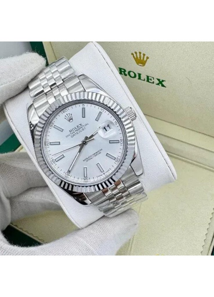 ساعة رولكس سلفر رجالي