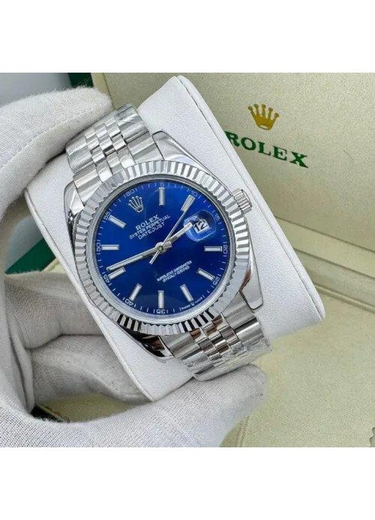 ساعه رولكس رجالية زرقا