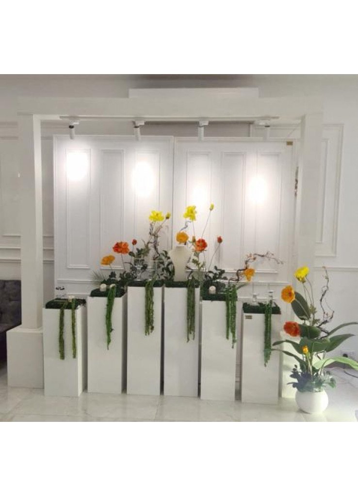 استقبال خلفيات بانوه مع طاولات مع اضاءه