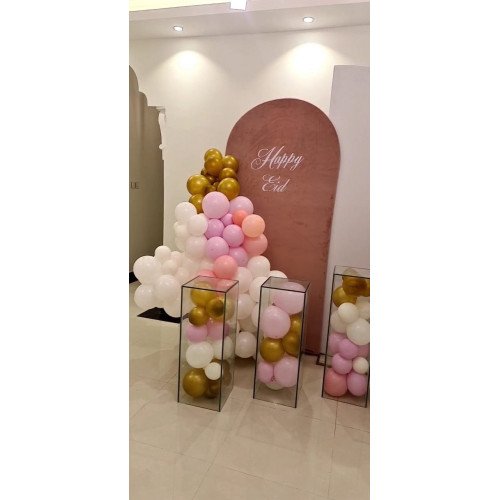 استقبال مواليد طاولات زجاج مع البالون ب 800ريال