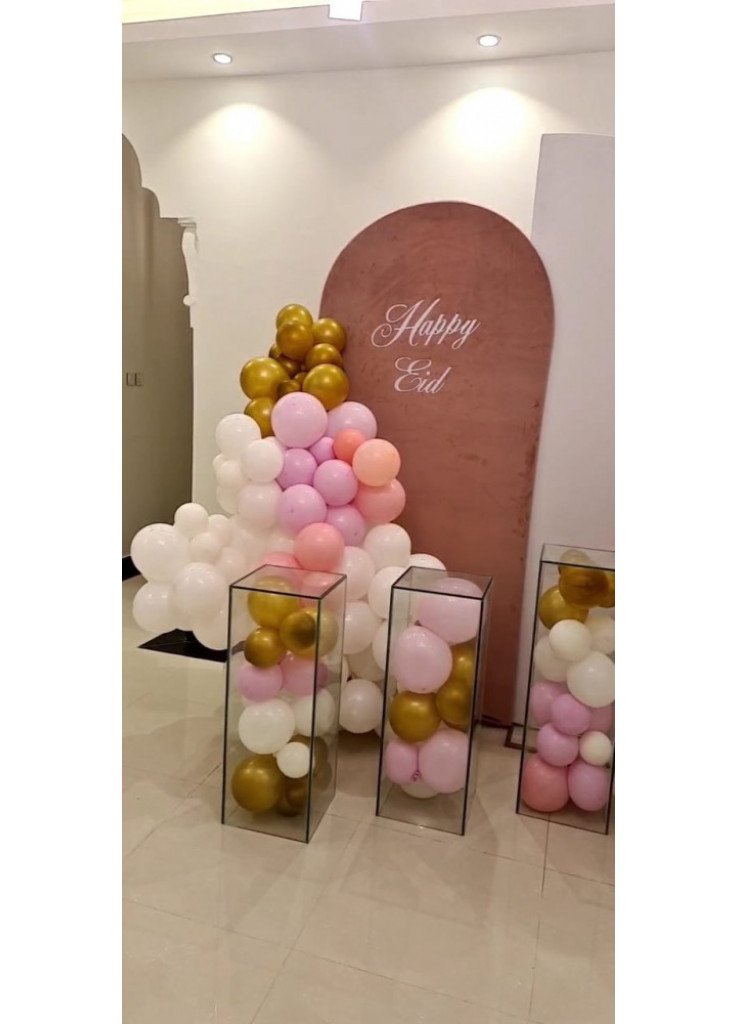 استقبال مواليد طاولات زجاج مع البالون ب 800ريال