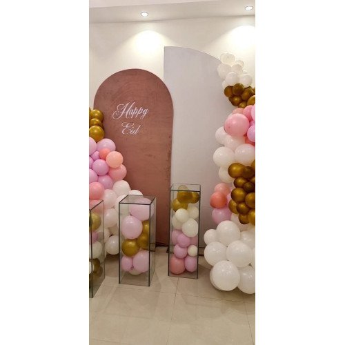 استقبال مواليد طاولات زجاج مع البالون ب 800ريال