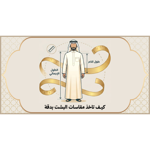 دليل القياس الصحيح: كيف تقيس البشت المناسب لك؟