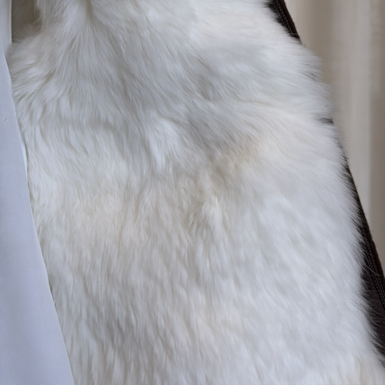 Men’s Cashmere Rabbit Fur Vest – Brown