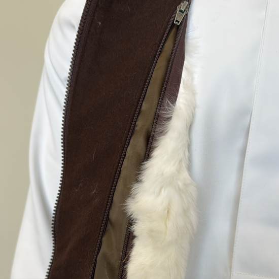 Men’s Cashmere Rabbit Fur Vest – Brown